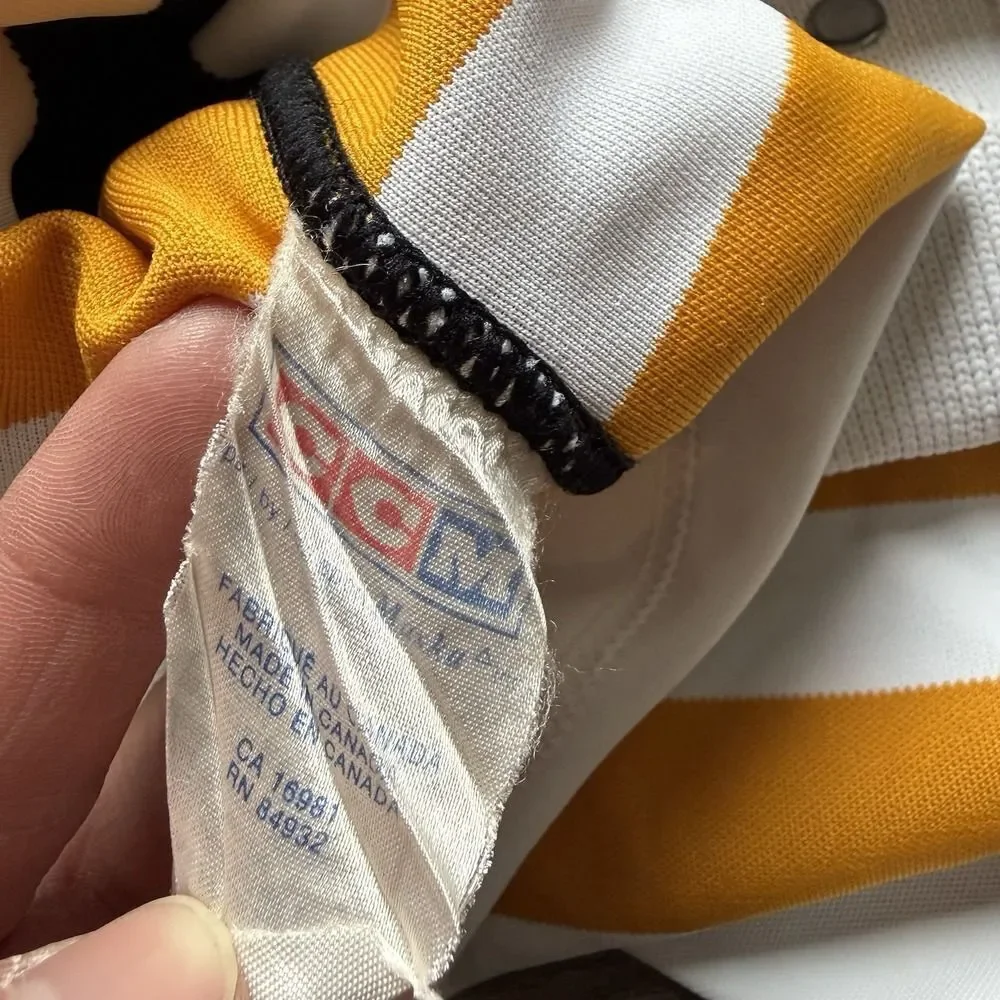 VINTAGE CCM MASKA PITTSBURGH PENGUINS BOSTON BRUINS AUTHENTIC BLANK JERSEY 52